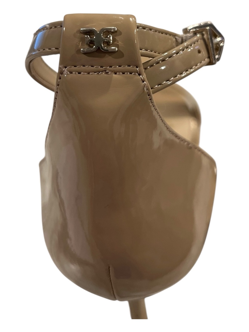 Sam Edelman Patti Nude Patent Ankle-Strap Heeled Sandals Size 12 EUC Wedding - Picture 6 of 8
